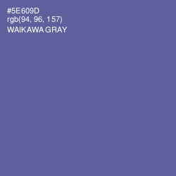 #5E609D - Waikawa Gray Color Image